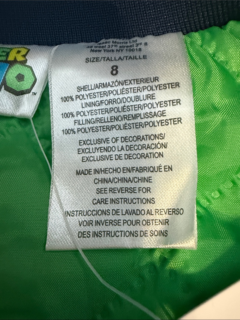 Nintendo Green Luigi Graphic Bomber Jacket with Navy & White Trim - Picture 5 of 5